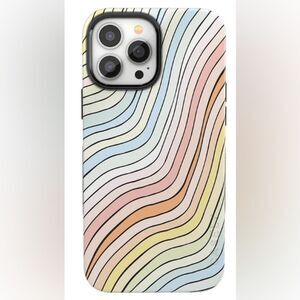 Casely Ride The WavePastel Rainbow Lined Case, iPhone 14 Pro